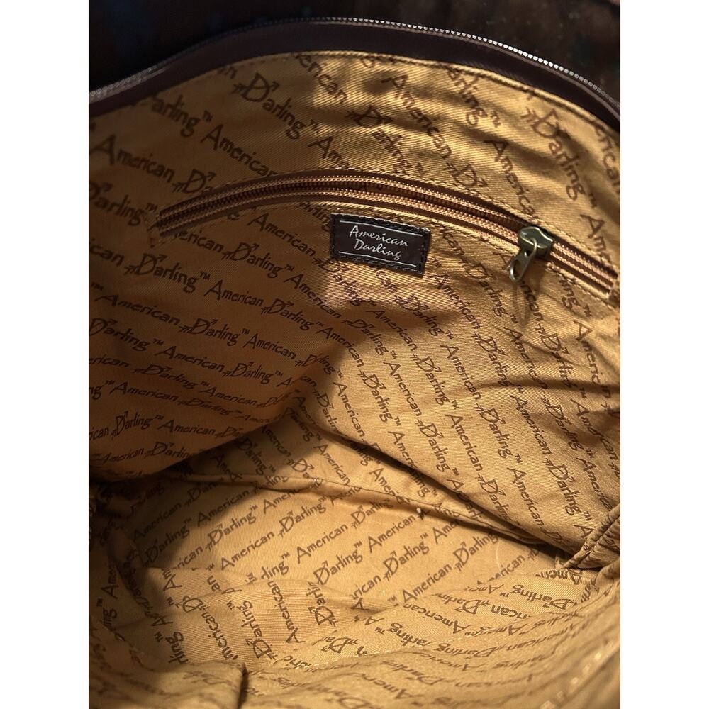 American Darling Calf’s Skin Leather Conceal Carry Crossbody Bag Large NWOT Read - Picture 7 of 9